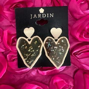 Jardin Heart Resin Drop Earrings